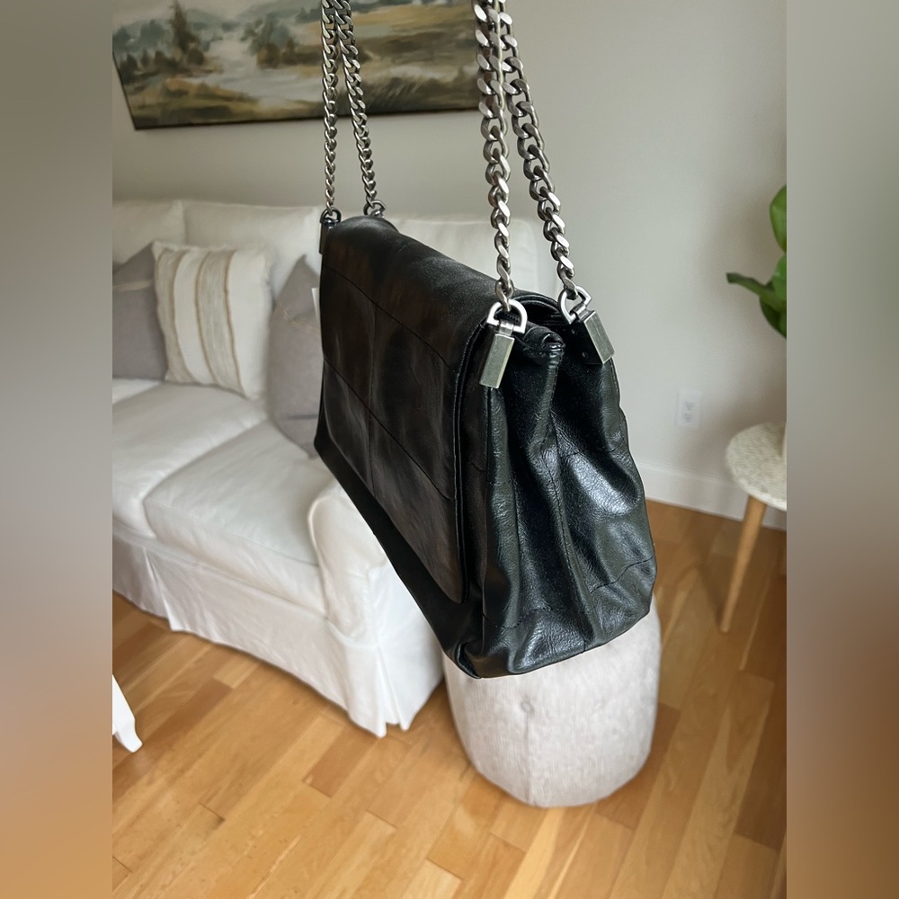 Zara Black Faux Leather Shoulder Bag NWT - Picture 4 of 10